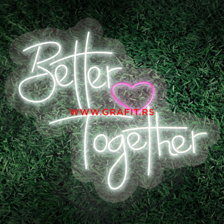 LED neon natpis za venčanja Better together