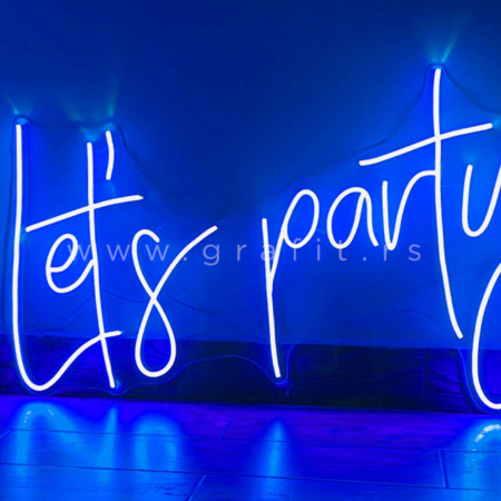 neonski LED natpis lets party