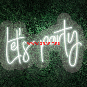 Led neon natpis lets party