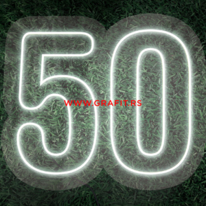 led neon natpis broj 50