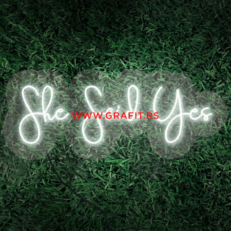 LED neon natpis She said yes