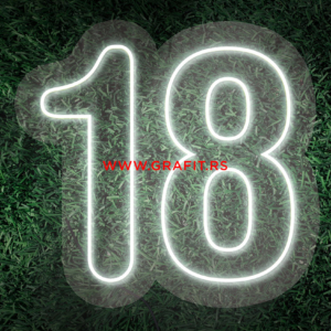 led neon natpis 18 za punoletstvo