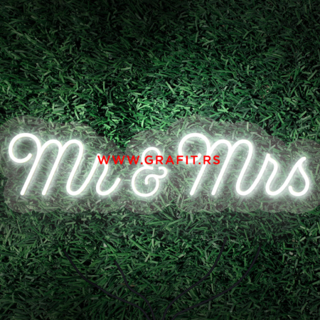 LED neon mr & mrs. za venčanja